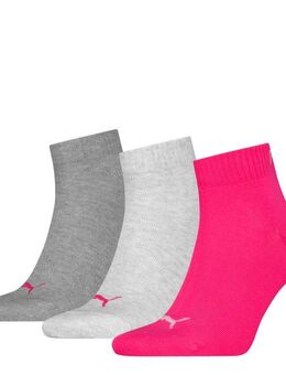 PUMA Kurzsocken (3-Paar) Atmungsaktiv, Rippenbündchen, weiche Baumwollmischung