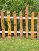 Edelrost Zaunlatten Gartenzaun selber zusammen stellen in 87647