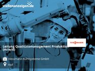 Leitung Qualitätsmanagement Produktion (m/w/d) - Hof