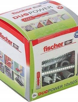 25x Fischer Duopower-Dübel 10x50 mm mit einer Schraube 7,0x69 mm Set 890246 - Wuppertal