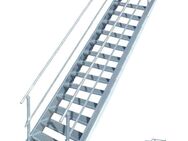 15 Stufen + Podest Treppe beids. Geländer B 100 cm H 274 - 340 cm - Hamminkeln
