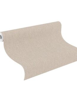 Rasch Papiertapete Tapete mit Leinenoptik in Beige, glatt, unifarben, Textiloptik