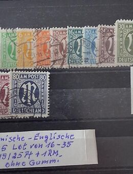 Amerikanische-Britische Zone 1945 Lot 16-35 gestempelt - Görlitz