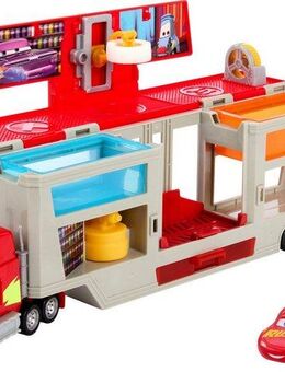 Mattel® Spielzeug-LKW Disney und Pixar Cars, Lackiererei Mack mit 1 Spielzeugauto