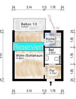 Wo gibt es das noch - ruhiges 1 Zi. App. um unter 8525.-€/m² KP - keine Erbpacht und Provisionsfrei? - München