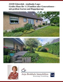 33330 Gütersloh: Großes Haus für 1-2 Familien/Generationen - provisionsfrei für Käufer - Gütersloh
