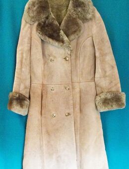 Cal-flor Damen Wildleder Mantel /- Jacke „braun“ mit Lammfellfutter Gr. 38/40 - Andernach