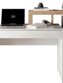 INOSIGN Schreibtisch Hamburg, Breite 138 cm, Tiefe 50 cm, mit Schubkasten u. Aufsatz/Regal, Computertisch, Arbeitstisch, Schminktisch, Arbeitsplatz, 4 Fächer