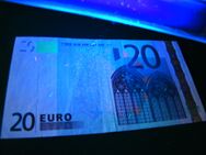 Numismatische Rarität 20 Euro Banknote Fehler Drück (Farbe). - Elmshorn