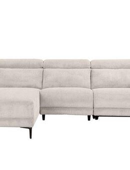 Places of Style Ecksofa Lund in Cord, L-Form, 261 cm, manuelle und elektr. Relaxfunktion, USB-A und Kopfteilverstellung