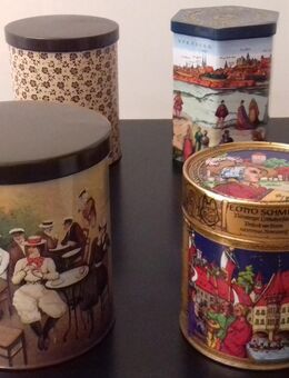 6 Metall-Dosen davon 3 Dosen von Lebkuchen-Schmidt Nürnberg - Hamburg