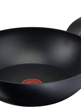 Tefal Wok Titanium Force Wok-Pfanne, Induktion, Ø 28 cm, Aluminium, extra haltbare Antihaft-Beschichtung, Thermo Signal, tiefe Form