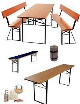 Biertisch-, Bierzelt-, Festzeltgarnitur & Bierstehtisch in Festzelt-Optik– zu vermieten - Mering