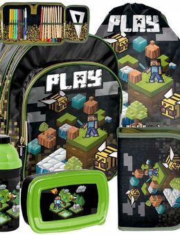 Schulranzen Rucksack Tornister Schultasche Pixel Minecraft XXXL Starter Set 2 - Wuppertal