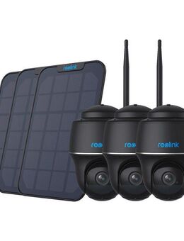 Reolink Überwachungskamera Argus Serie B430 - 5MP Überwachungskamera Aussen Akku Wi-Fi Pan & Tilt (Außenbereich, Personen-/Fahrzeug-/Tiererkennung, Farb-Nachtsicht, 2-Wege-Audio)