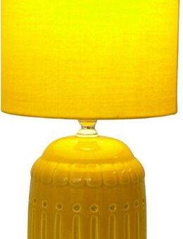 näve Tischleuchte Erida, ohne Leuchtmittel, Textilschirm, Keramikfuß, gelb, 1x E14 exkl., Zuleitung 120cm
