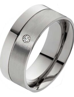 Damenring Titanring DT082 mit Stein und gratis Gravur - Aholming