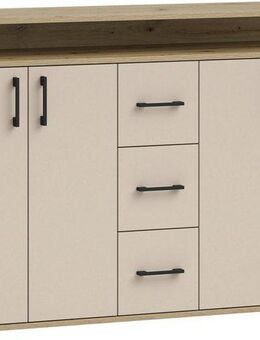 HBZ Sideboard Drivno Sideboard, B/H/T 139x90x34 cm, Breite 139cm, Kugelauszug, Einlegeböden verstellbar, 3 Schubkästen
