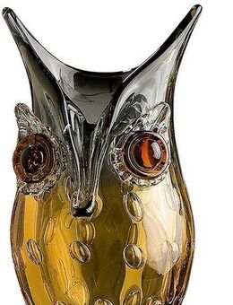 GILDE GLAS art Dekovase Eule