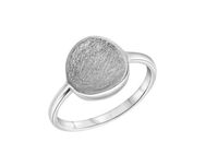 CELESTA Fingerring Silber 925 rhodiniert mit eismatter Oberfläche