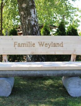 Gartenbank aus Beton und Holz. Hochzeitsgeschenk. - Steyerberg