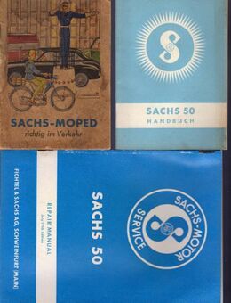 Sachs 50 Handbuch. 312.2/3. Ausgabe Juni 1956 & Repair Manuel Ausgabe Juli 1956. - Spraitbach