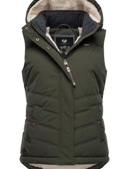 Ragwear Steppweste Hesty Wasserdichte Outdoor-Weste mit abnehmbarer Kapuze