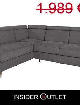 Ecksofa ★ 245x194 cm Federkern Grau Anthrazit Luxus-Microfaser - Köln
