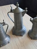 3 Zinkkannen + 2 Dekor Zinklöffel in 51789