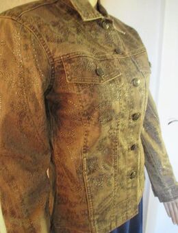 NEU * Edel * ausgefallen * Rokoko * Barock- Style * Glitzer- Look * Jeans * Jacke "BIBA by ESCADA" Gr. 34- 36/ XS- S * braun * - Riedlingen