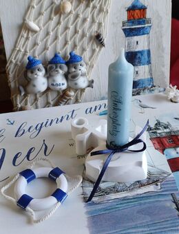 Herz Anker Kerzenständer maritime Deko Keraflott Raysin Handmade - Rheinbach