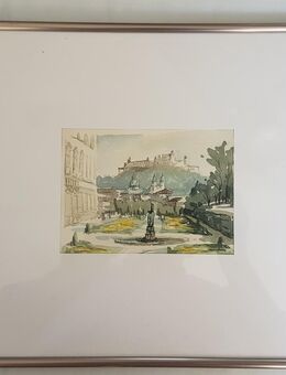 Original Aquarelle " Salzburger Ansichten" - Traunstein