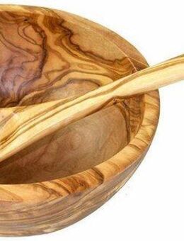 Olivenholz-erleben Müslischale rund aus edlem naturbelassenem Olivenholz, Massivholz, (Set, 2-tlg), Einzigartige Maserung, geschmacksneutral, leichte Reinigung