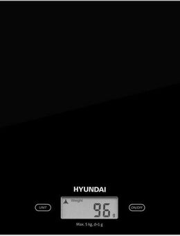 Hyundai Küchenwaage KVE893B, bis zu 5 kg, LCD-Display, TARE-Funktion