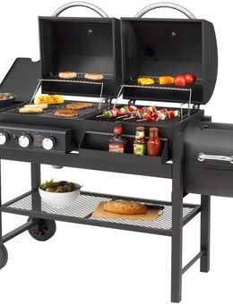 El Fuego Gasgrill Sierra, Gas- und Holzkohlekombination, BxTxH: 173,5x60x117,5 cm