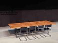 3x1,2m- massiver Eichenholztisch auf gußeisernen Maschinenbeinen in 10435