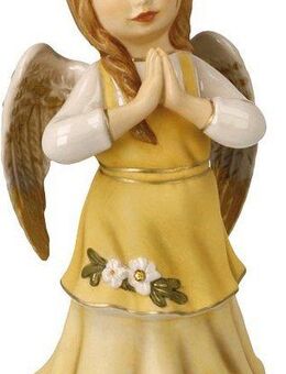 Goebel Engelfigur Schutzengel Gloria - Engel der Freude, Weihnachtsdeko, Höhe ca. 16 cm (1 St), Sammlerfigur, Weihnachtsfigur, Dekofigur aus Steingut