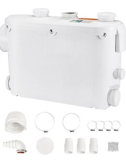 Abwasser Hebeanlage Fäkalienhebeanlage 8m Förderhöhe Abwasserpumpe Haushaltspumpe Schmutzwasserpumpe Eingebautes Rückschlagventil Wartungfrei WC Dusche - Wuppertal