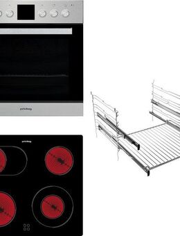 Privileg Elektro-Herd-Set SET PV520 IN, mit 2-fach-Teleskopauszug, Hydrolyse