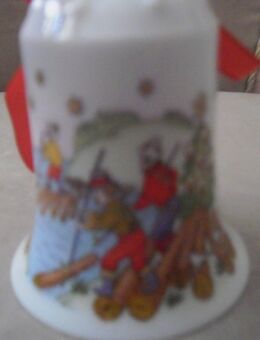 Hutschenreuther Weihnachtsglocke 1998 "Flößerlans" (Limitierte Edition) NM - Groß Gerau