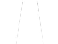 EGLO Hängeleuchte LASANA 2 Hängelampe, chrom, weiß, Pendelleuchte, 3-flammig, modern, LED fest integriert, Warmweiß, Wohnzimmer, Esszimmer, minimalistisch, geschwungene Bauform, 120x100cm