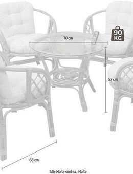 Home affaire Essgruppe, (5-tlg), honigfarben, inklusive Kissenauflagen