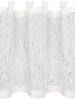 Gerster Scheibengardine Donna, Schlaufen (1 St), halbtransparent, Voile, Schlaufen, Bio Baumwolle
