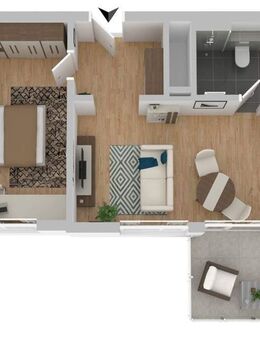 Modern-Möblierte 2-Zimmer Wohnung im Apartmenthaus am Klinikum! - Weiden (Oberpfalz)