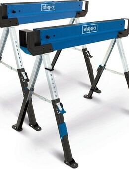 Scheppach Sägebock MWB 600, 589,00 kg max. Belastbarkeit, 2 Stück, 61,8-82 cm Höhe, je 589 kg Traglast