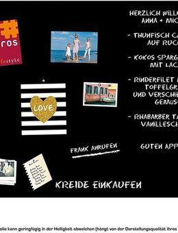 queence Magnetfolie Magnetische Tafelfolie, (Komplett-Set, 1St), Tafel-Wandtafelfolie-Magnetfolie, selbstklebend, Kreide+Neodym-Magnete