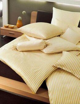 Janine Wendebettwäsche modernclassic 3912, 100% Baumwolle, Mako-Satin, 2 teilig, mit Reißverschluss, Streifen Design