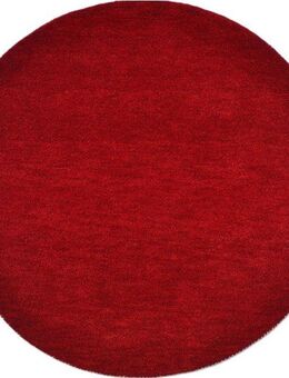 THEKO Wollteppich Gabbeh Uni, Handweb Teppich, meliert, reine Wolle, handgewebt, rund, Höhe: 14 mm, Wohnzimmer, Esszimmer, Schlafzimmer, auch als Läufer oder rechteckig