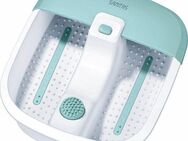 Sanitas Fußbad SFB 07 mit Vibrations- und Sprudelmassage, sowie Wassertemperierung, Abnehmbarer Spritzschutz, rutschfeste Gummifüße, mit Massageaufsatz