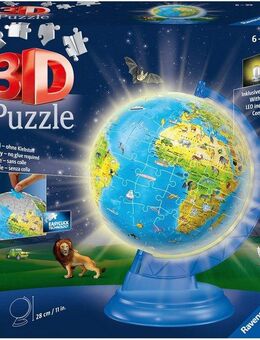 Ravensburger 3D-Puzzle Kinderglobus mit Licht, 180 Puzzleteile, Made in Europe